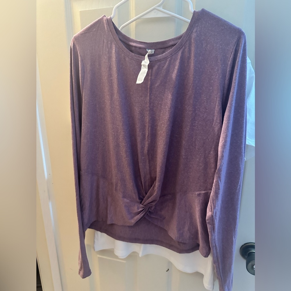 Ellie NWT lilac knot crop top